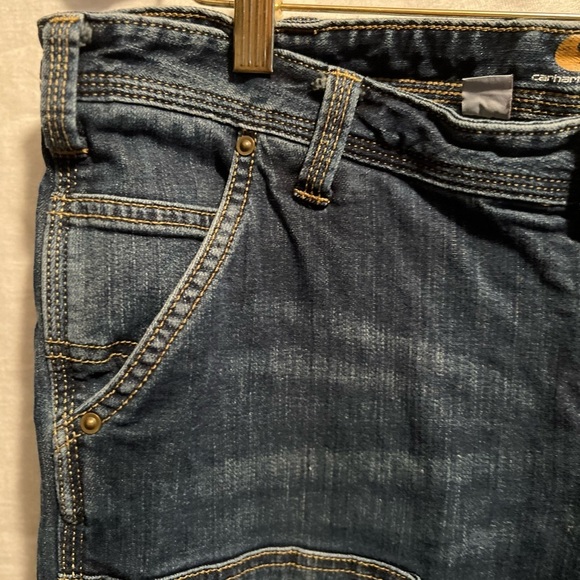Carhartt slim fit , double knee jeans. Size 12. Blue. Great shape. - Picture 4 of 8